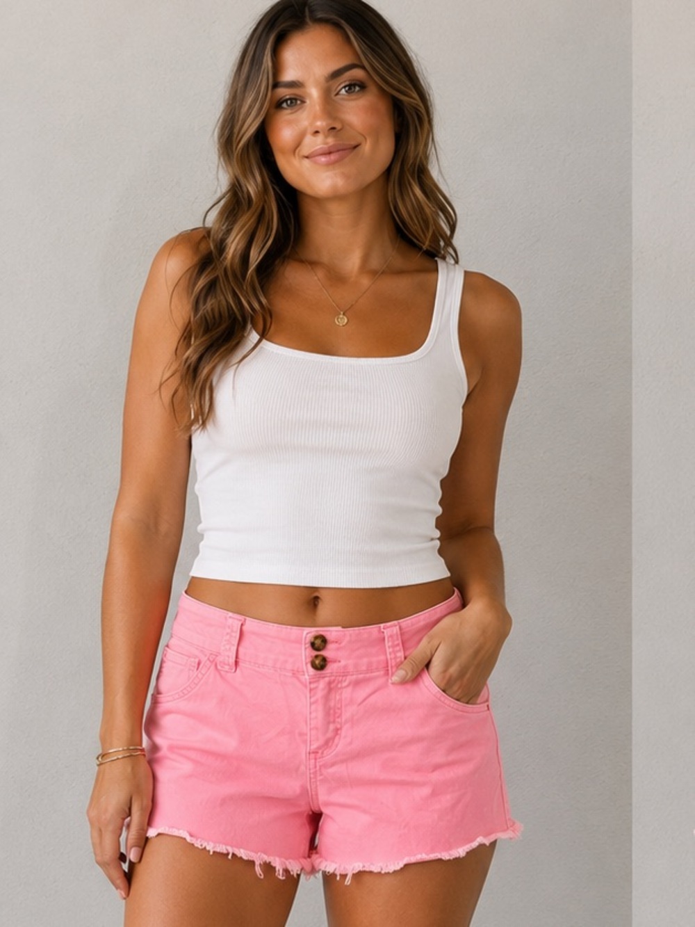 BKE Trey Hot Pink Shorts